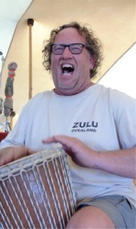 Henk van Niekerk on the Djembe drum